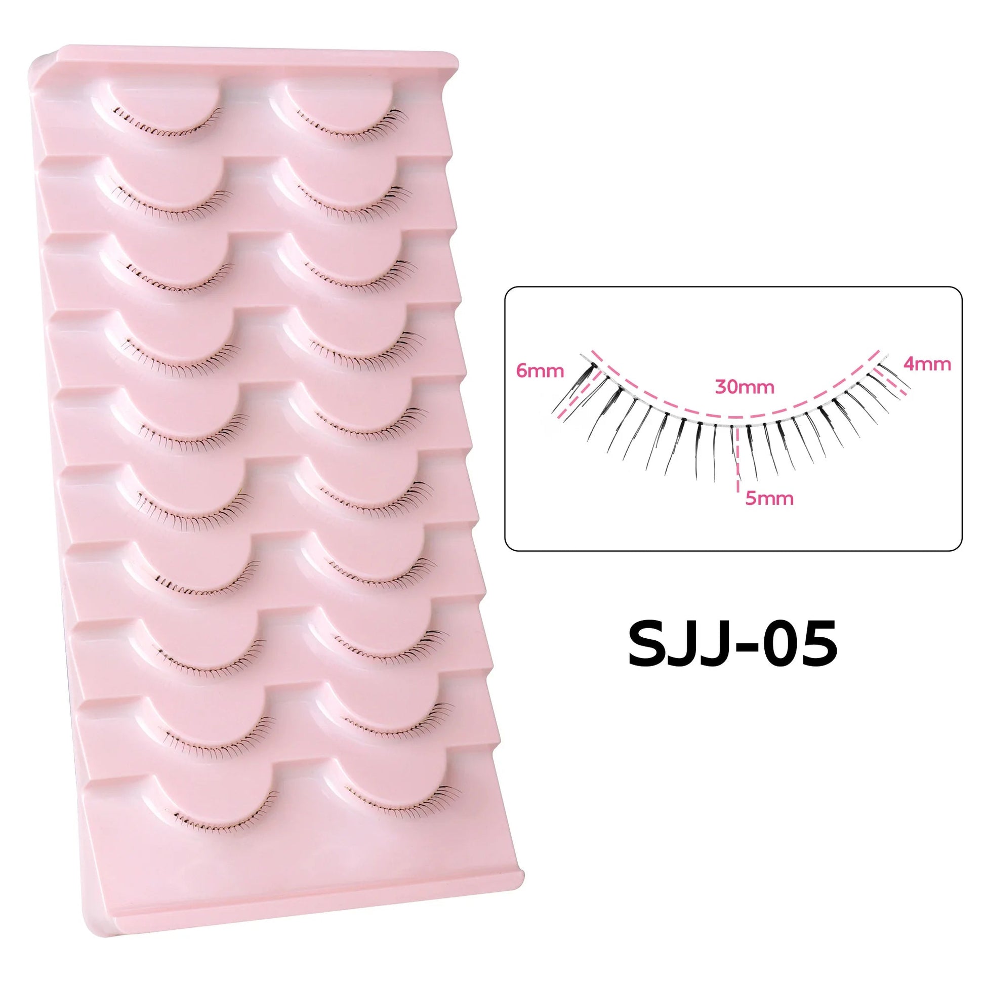 10Pairs Bottom Eyelashes Manga Lower Lashes Clear Band Wispy Small Flame Under Eye Lashes Korean Makeup Cosplay Tools RELUX.STORE