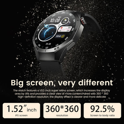 2025New For Android and ios Smart Watch Men AMOLED Screen GPS Motion trajectory Heart Rate Bluetooth Calls SmartWatch Waterproof