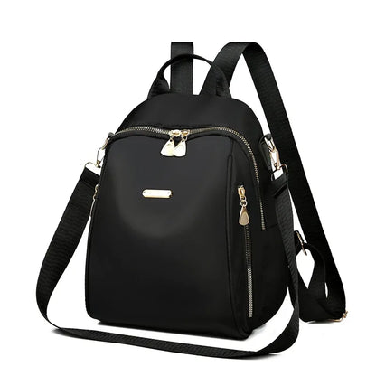 Simple Pu Black Large Capacity Backpacks Women Travel Bag Solid Harajuku Student Schoolbag Backpack Unisex Bags High Street