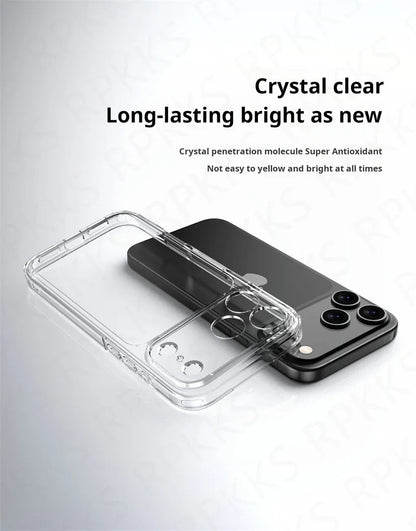 Luxury Hybrid Transparent Shockproof Phone Case For iPhone 17 Pro Max 17 Air 17Pro Max Clear Hard Acrylic Protective Back Cover RELUX.STORE