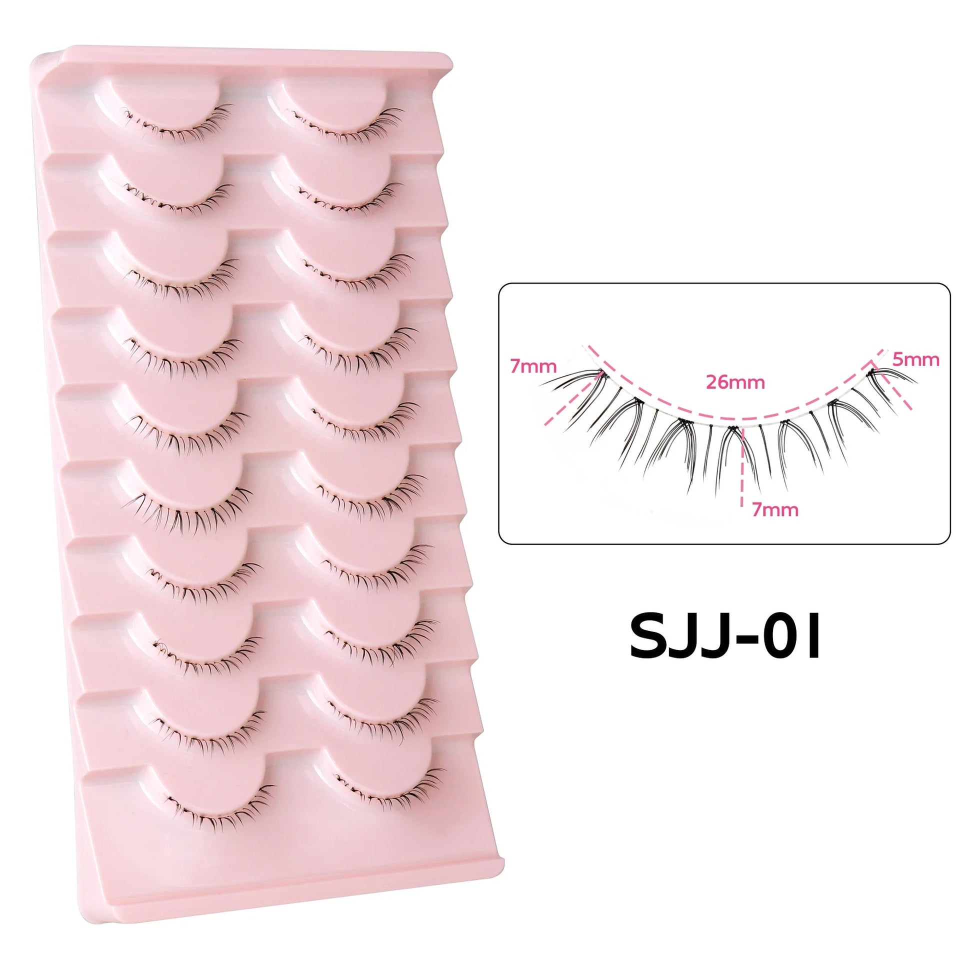 10Pairs Bottom Eyelashes Manga Lower Lashes Clear Band Wispy Small Flame Under Eye Lashes Korean Makeup Cosplay Tools RELUX.STORE