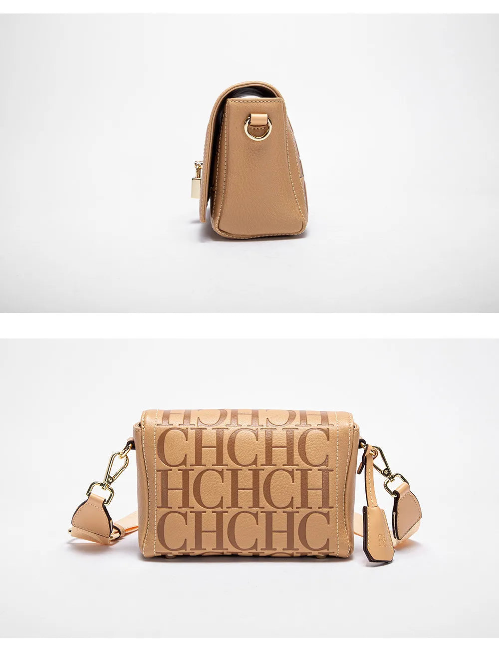 Fashion Design Model Metal Accessories Buckle Women's Shoulder Bag Luxury Brand 2025 Fashion Solid Colour Printed Head Bag RELUX.STORE