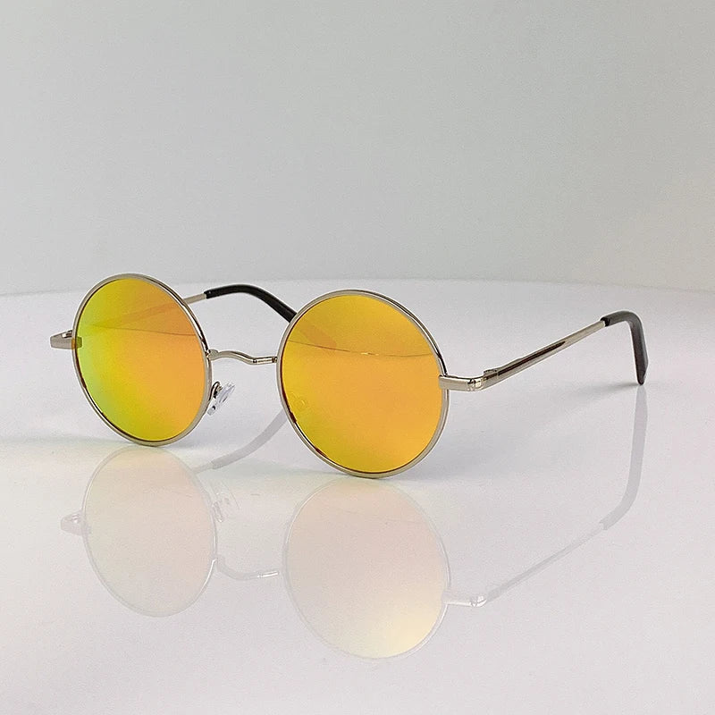 Retro Vintage Round Polarized Sunglasses Men Brand Designer Sun Glasses Women Alloy Metal Frame Black Lens Eyewear Driving UV400 RELUX.STORE