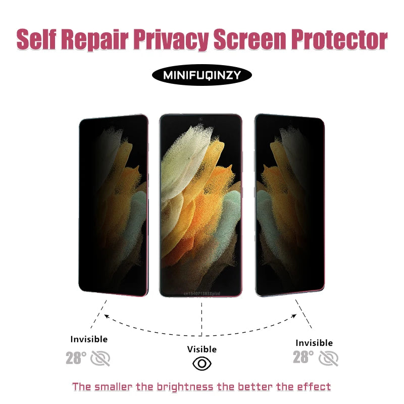 3Pcs Self Repair Film For Samsung Galaxy S25 Ultra S24 S23 S22 S20 Plus Privacy Screen Protector Unlock S21 5G Note 20 Not Glass