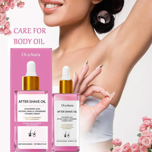 Strawberry Vanilla After Shave Oil Women For Smooth Skin Soft Serve After Shave Oil Shave Oil Prevent Ingrown Hairs & Dryness RELUX.STORE