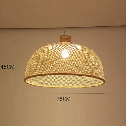New Chinese Bird's Nest Lampshade Chandelier Hotel Restaurant Staircase Japanese Tatami Rattan LED Bamboo Furniture Decoration RELUX.STORE