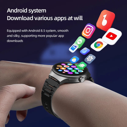 GoldenSpike 4GB+128GB Smart Watch 1.75inch Amoled Smartwatch With 180° Rotary Camera GPS Position WIFI Sim Card Slot Video Call