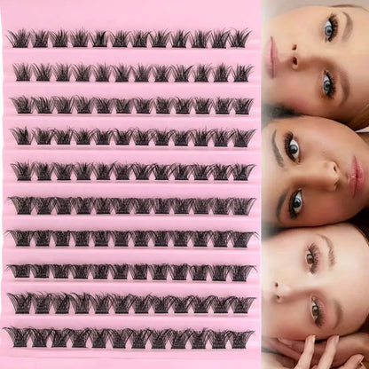 DIY Eyelash Extension Kit Individual Lashes Cluster Mix Lash Clusters with Lash Bond and Seal and Lash Accessories RELUX.STORE