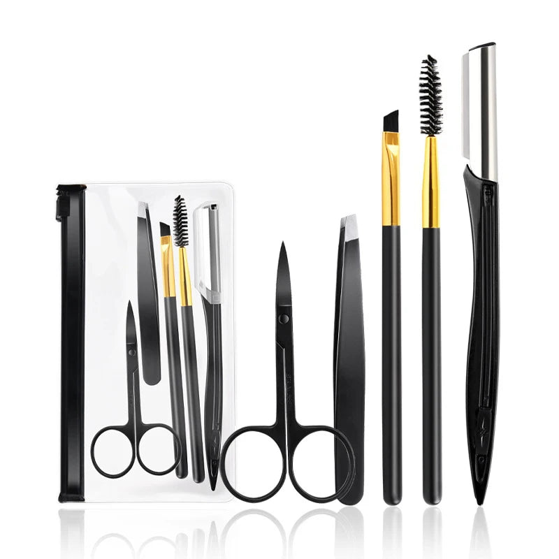 3-11PCS Eyebrow Trimmer Set Scissors Tweezers Eyebrow Razor Scraping Eyebrow Comb Razor Eyebrow Clip Makeup Tools Sets RELUX.STORE