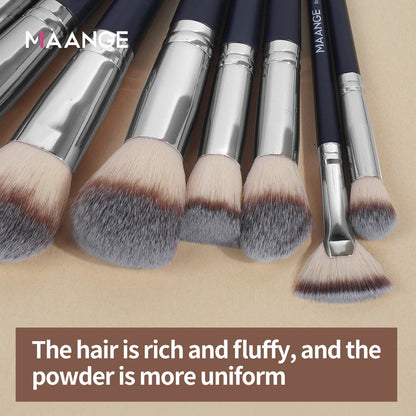 MAANGE 30pcs Professional Makeup Brush Set Foundation Concealers Eye Shadows Powder Blush Blending Brushes Beauty Tools with Bag RELUX.STORE