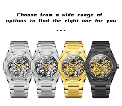 OLEVS Men's Watch Top Brand Luxury Hollowing Automatic Mechanical Watch Waterproof Luminous Watch for Men Gift Clock