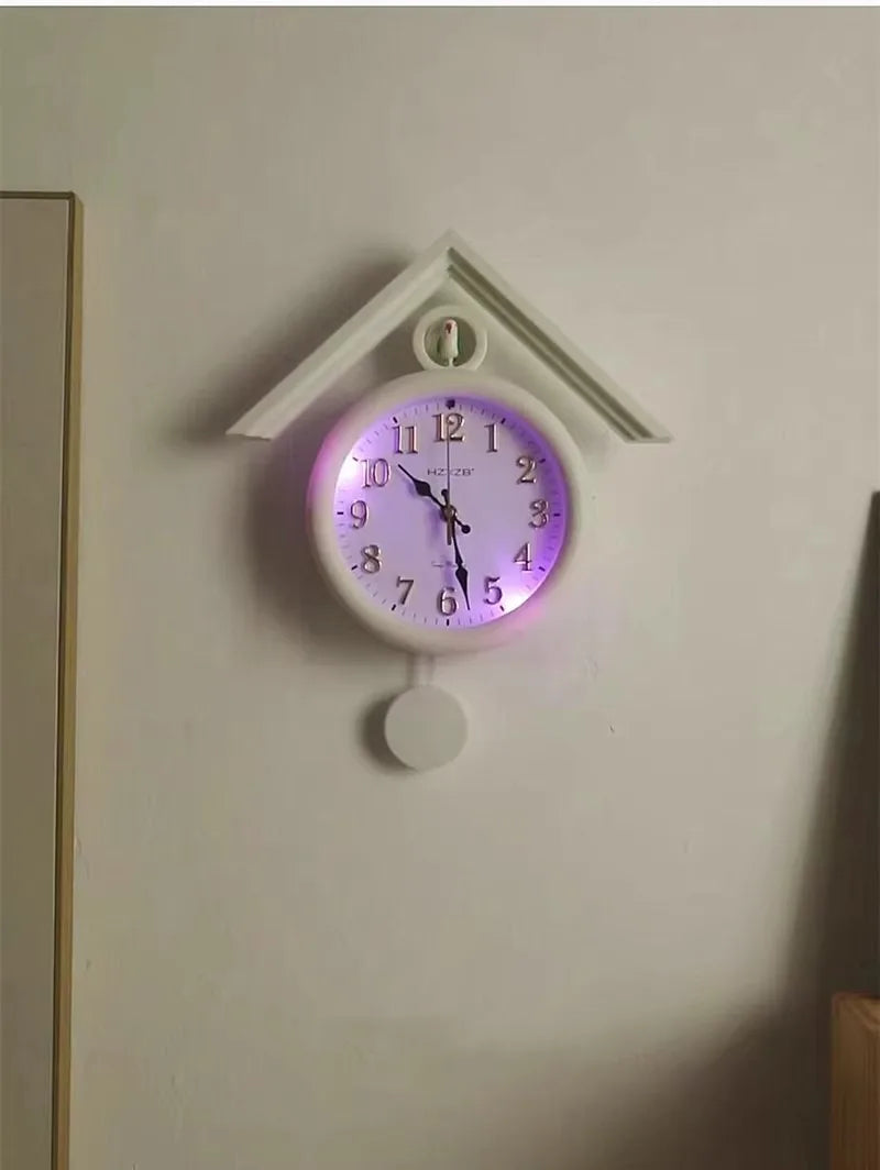 Luminous Wall Clock Luxury Cuckoo Clocks Led Watch Retro Table Clock Bedroom Silent Living Room Decoration Elegant Room Ornament RELUX.STORE