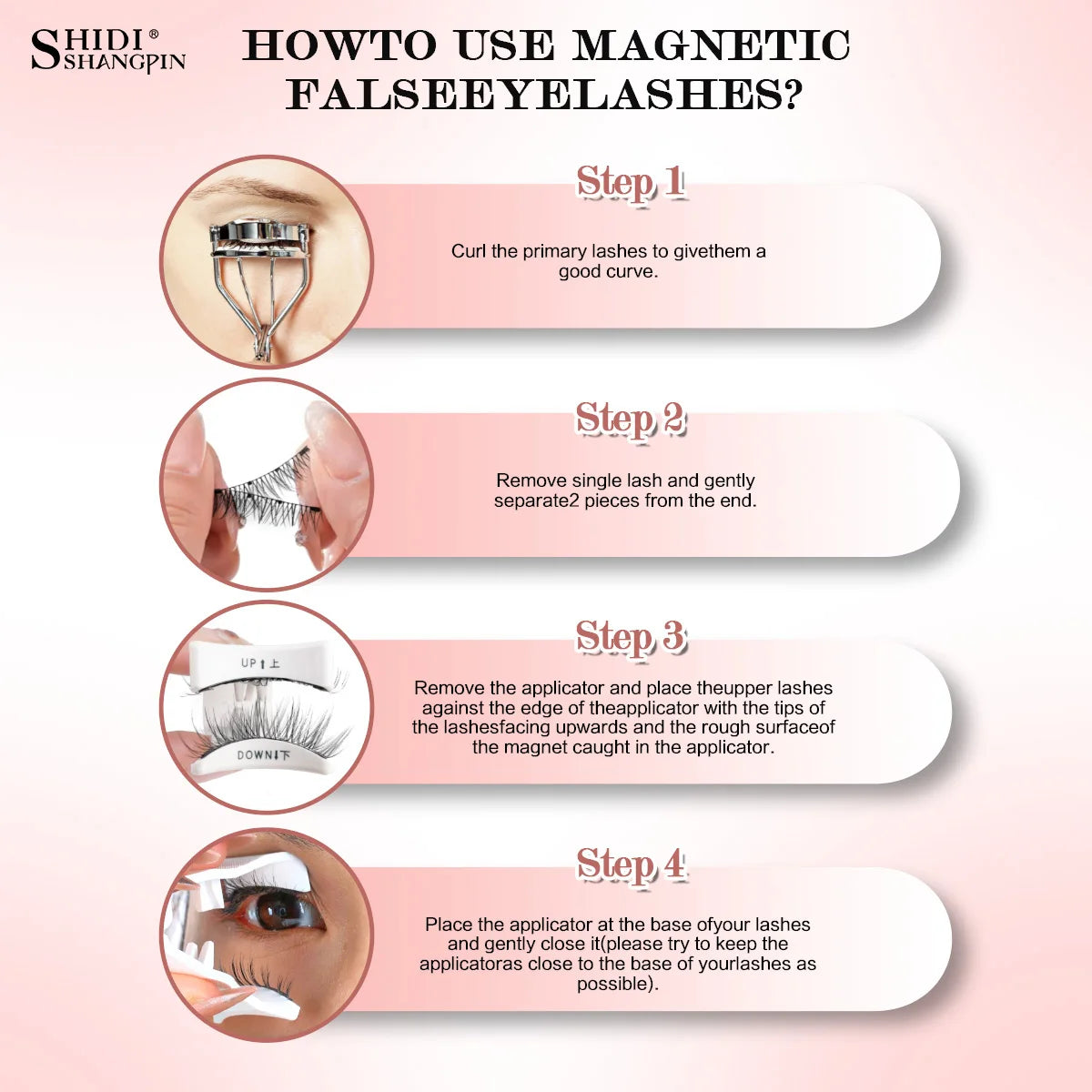 2 Pairs Magnetic Eyelash Natural Look Fluffy False Eyelashes Reusable Magnetic Eyelash Set with Applicator No Glue Need Makeup RELUX.STORE