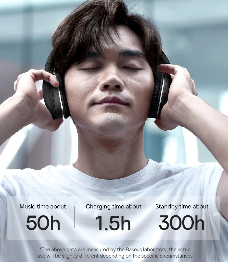 Baseus D02 Pro Wireless Headphones Bluetooth Earphone 5.3 Foldable Headset Sport Over the Ear Headphone Gaming Bluetooth Earbuds RELUX.STORE