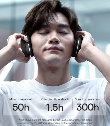 Baseus D02 Pro Wireless Headphones Bluetooth Earphone 5.3 Foldable Headset Sport Over the Ear Headphone Gaming Bluetooth Earbuds RELUX.STORE