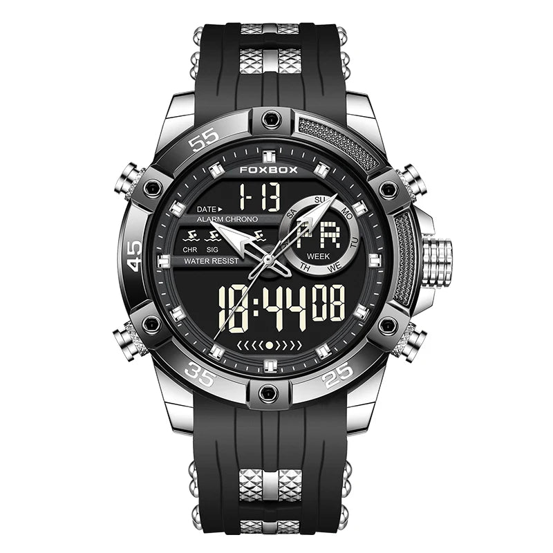 New Original FOXOBOX Brand Luxury Men Watch Military Analog Digital Watches For Men Fashion Sport Waterproof Quartz Chronograph