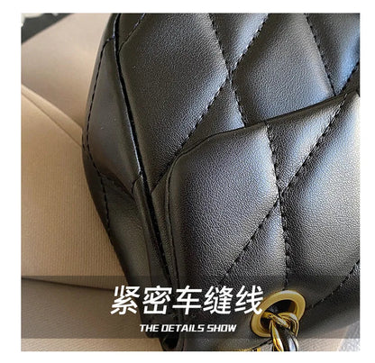 Luxury Fashion Women's Chain Handbag PU Leather Girls Shoulder Messenger Bag Brand lightweight Commuting Bag Tassel Square Bag RELUX.STORE
