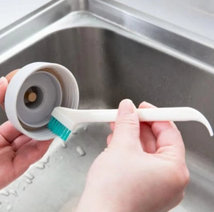 2 Pcs/Set Cleaning Narrow Brush Long Handle Portable Gap Baby Bottle Gap Cleaning Brush Household Kitchen Tool Small Brush