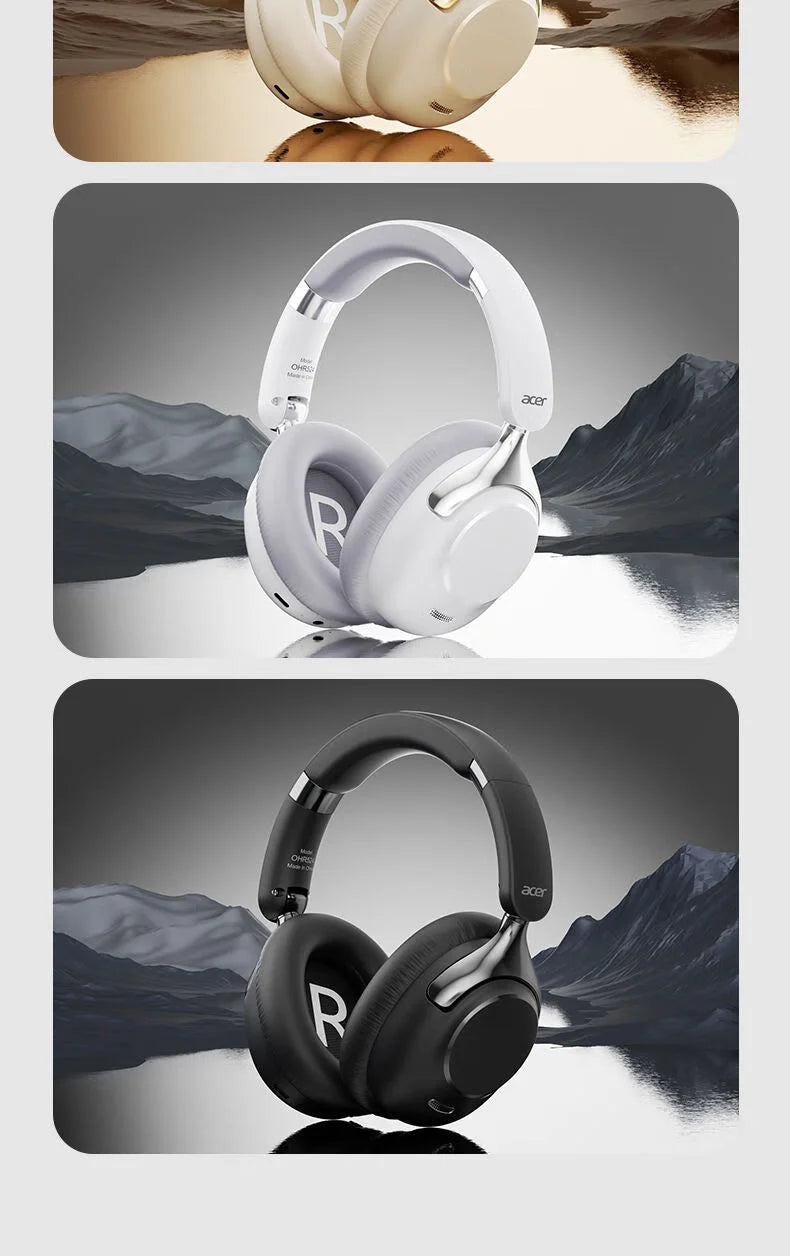 Acer OHR524 ANC Wireless Headphones with HD Mic 360° Surround Sound Headsets Gamer Sports Bluetooth Earphones Noise Reduction