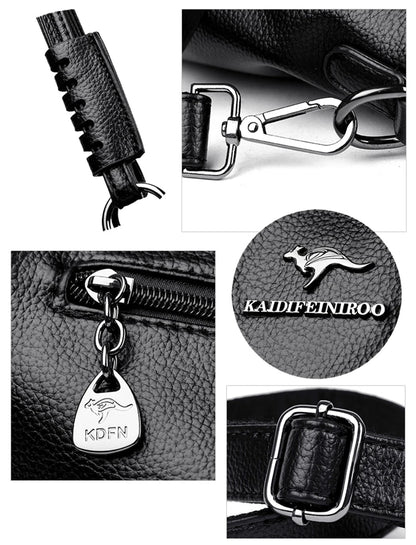 Luxury Soft Genuine Leather Handbag Fashion Women Shoulder Messenger Bag Solid Color Cowhide Tote Fashion Female Crossbody Sac RELUX.STORE