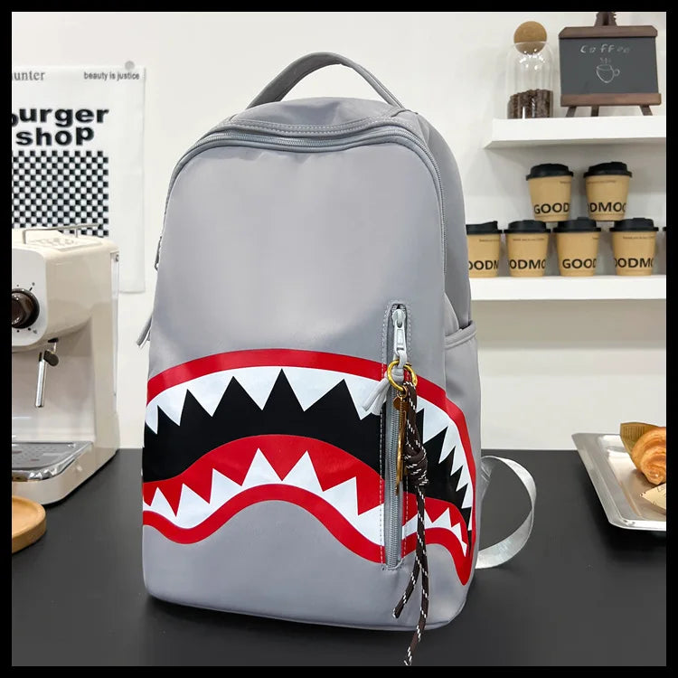Men's Tactical Backpack: Shark-Mouth Opening Travel Rucksack | Water-Resistant Student Daypack for Outdoor Hiking & College