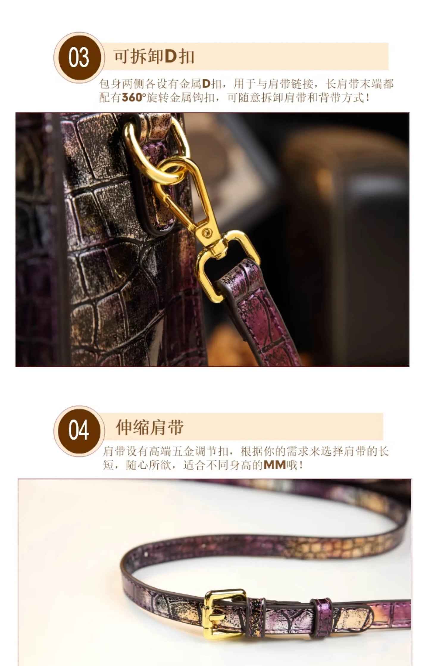 2025 New Arrival All-match Crocodile Pattern Atmospheric Middle-aged Women's Bag Large Capacity Portable Tote Bag Handbags RELUX.STORE