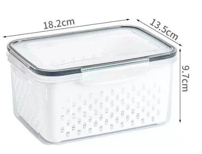 Fruit Storage Containers for Fridge Produce Containers with Removable Fruit Washing Bowl with Strainer for Salad Berry Lettuce RELUX.STORE