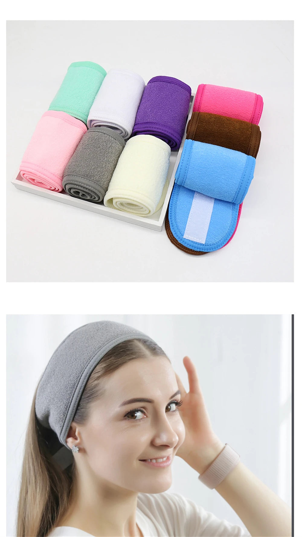 Eyelash Extension Headband Makeup Eyelash Extension Supplies Lashes Accessories Face Washing Bath SPA Facial Adjustable Headband RELUX.STORE