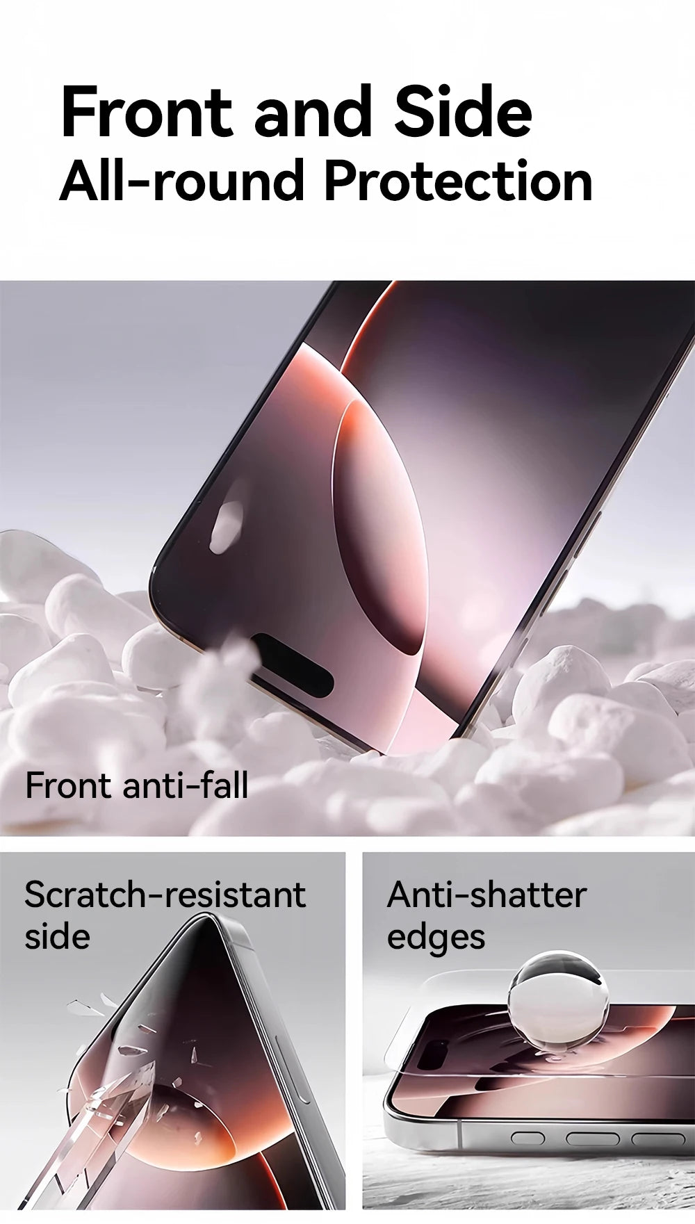 Joyroom 1/2/3pcs For iPhone 17 Pro Max HD Glass Screen Protector For iPhone 17/17Pro/17Air Full Screen Tempered Glass Protection RELUX.STORE