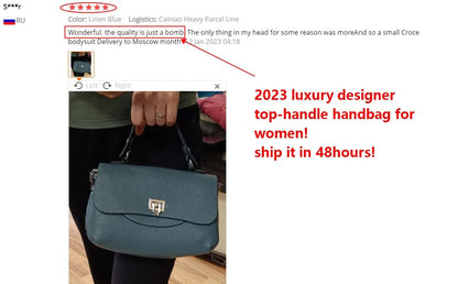 Zency Women's Genuine Leather Top-Handle Bag Simple Fashion Envelope Luxury Brand Shoulder Handbag Small Crossbody for Female RELUX.STORE