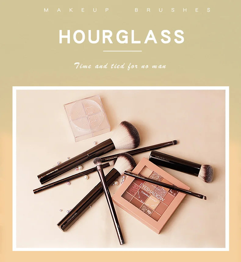 Hourglass Makeup Brushes Powder Foundation Concealer Blusher Bronzer Eye Shadow Eyebrow Eyeliner Sculpting Brush RELUX.STORE