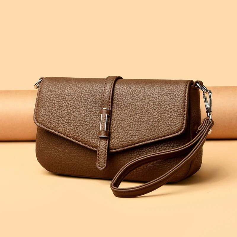 Fashion Luxury Leather Mini Backpack for Women, Small Retro Phone Crossbody Bag, Elegant Shoulder Purse, Trendy Designer Handbag RELUX.STORE