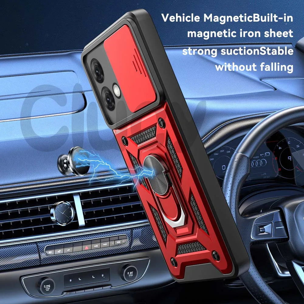 For Motorola Mote G84 G54 G34 G14 G53 G62 G42 G10 G20 G30 E22i E20 E30 E40 Case Slide Camera Shockproof Armor Protect Cover RELUX.STORE
