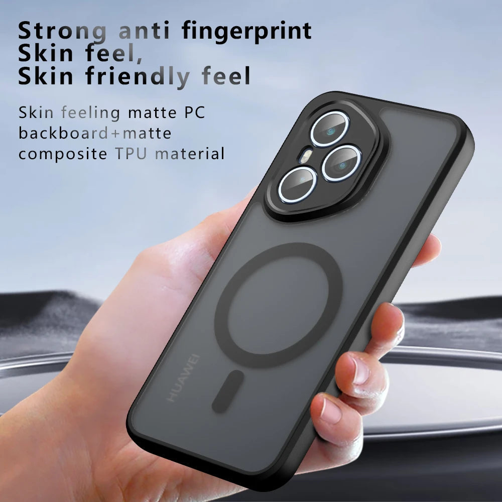 For Magsafe Shockproof Matte Phone Case for Honor 400 Pro Hard Bumper Magnetic Wireless charging Cover for Honor 400Pro Funda RELUX.STORE