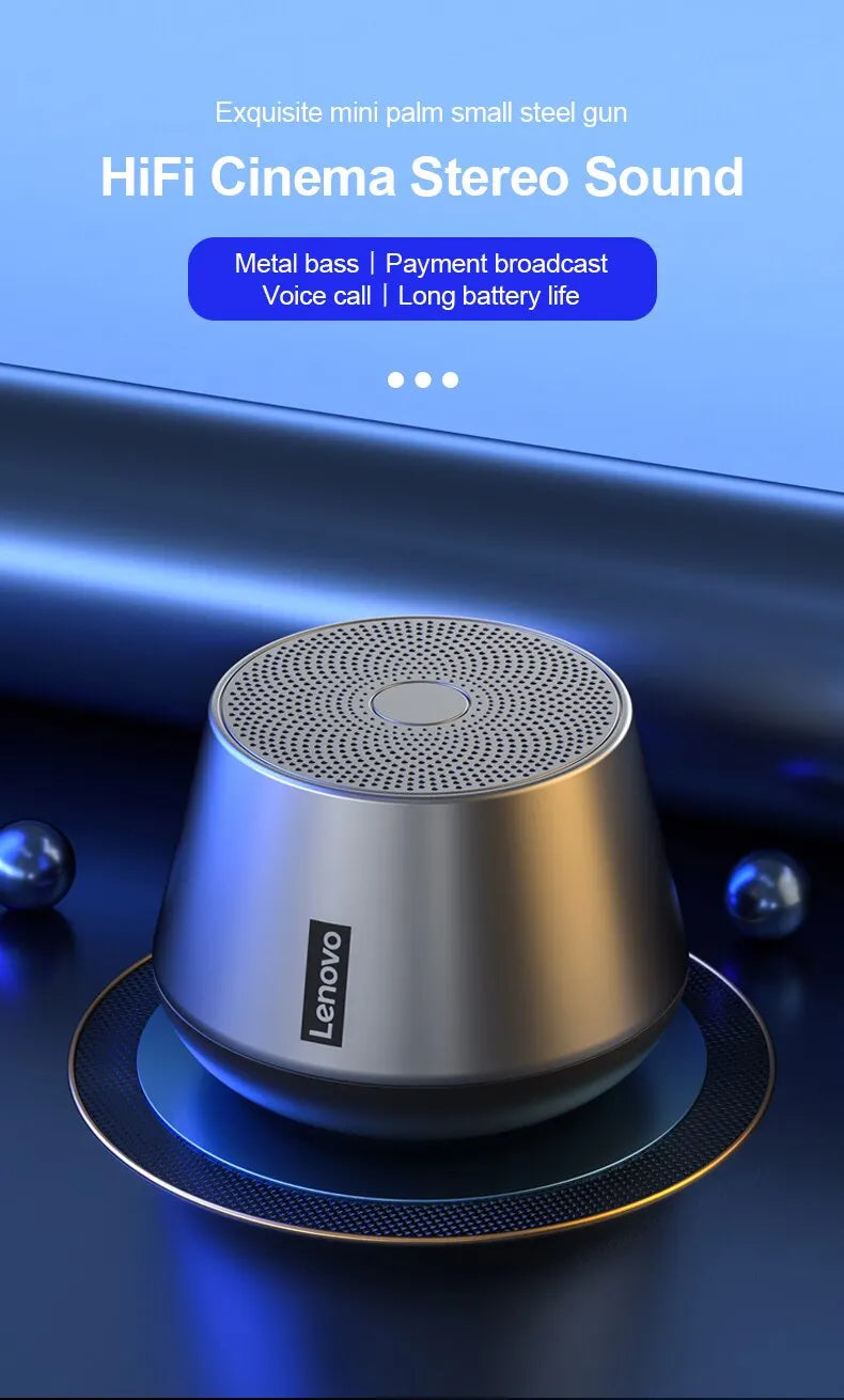 Original Lenovo K3 Pro Bluetooth V5.0 Speaker Big Audio With Deep Bass Sound Outdoor Soundbox Music Portable Camping Loudspeaker