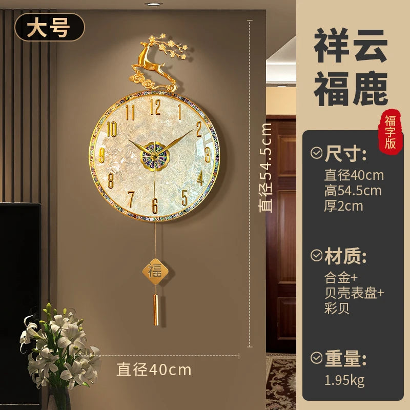 Large Luxury Wall Clocks Modern Cute Restaurant Nordic Fashion Wall Watch Creative Round Relogio De Parede Home Decoration RELUX.STORE