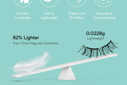 VYRILA Soft Magnetic Eyelashes No Glue Needed Reusable Natural Look 3D Lashes Easy Apply Soft Magnetic Lashes Kit for Eye Makeup RELUX.STORE