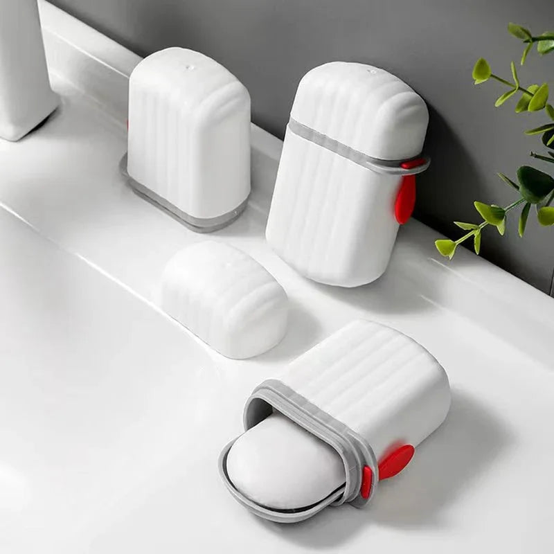 Fashion Portable Sealed Waterproof Soap Box for Travel, Hiking, and Camping - Draining Design