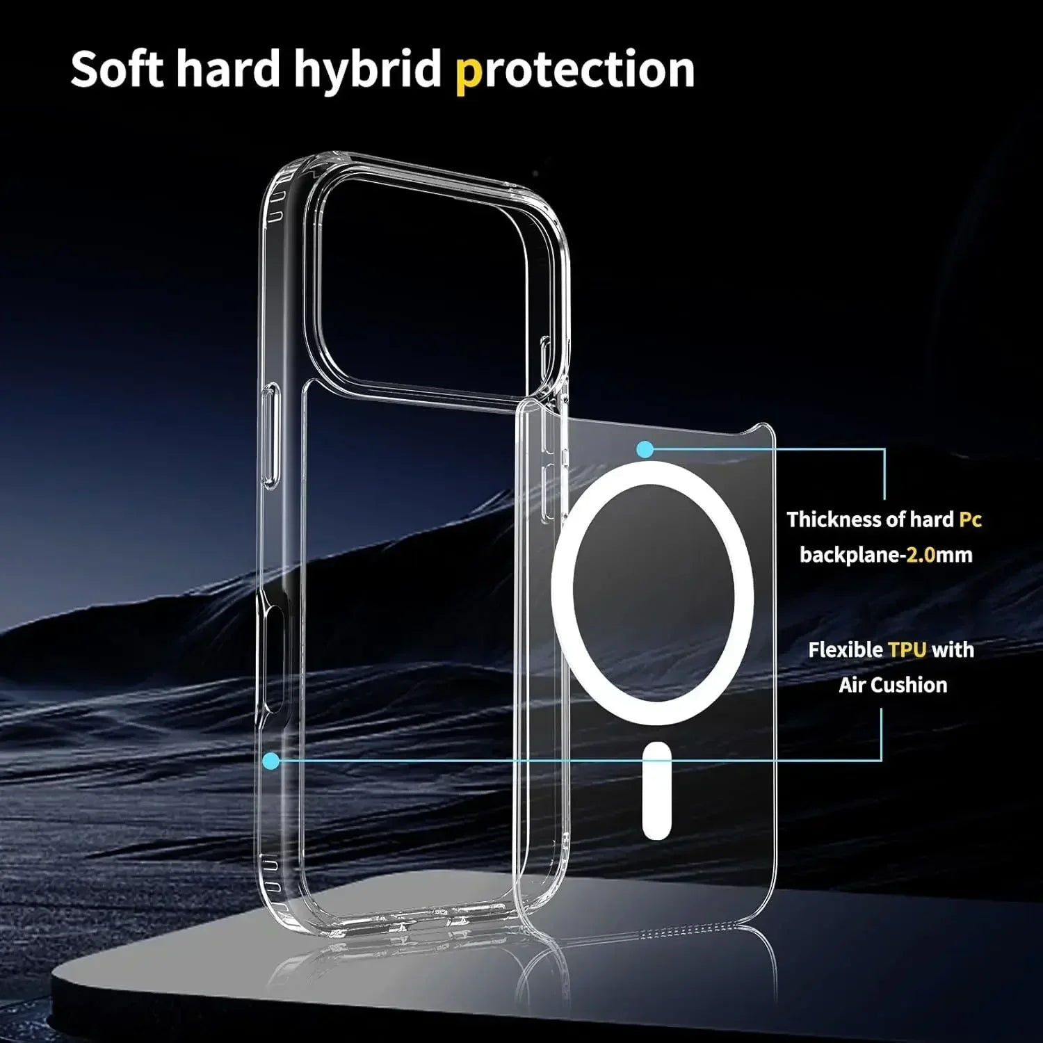 Strong Magnetic Case For iPhone 17 Pro Max/17Pro/17Air Transparent Phone Cover For iPhone 17 Suit for Magsafe Charging Shell RELUX.STORE