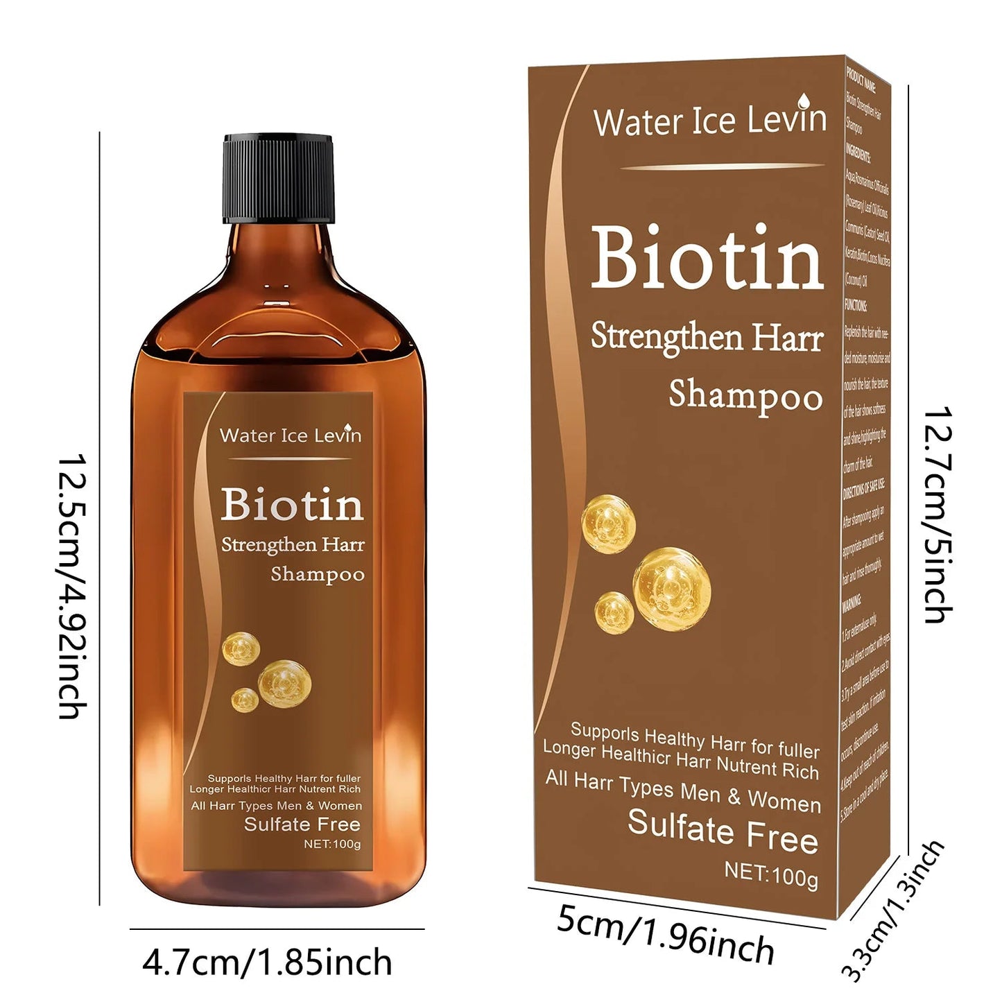 Biotin hair Growth shampoo anti-hair loss treatment for men and women rapid thickening and re-oil beauty health RELUX.STORE