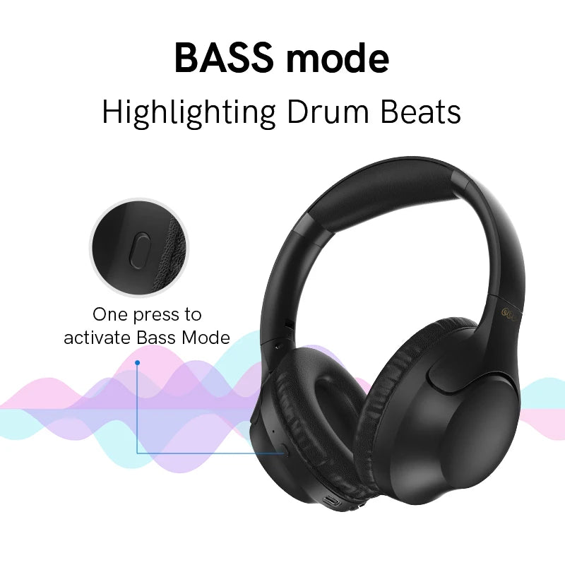 QCY H2 H2 Pro Wireless Headphones Bluetooth 5.3 BASS Mode Hifi Stereo Headset Over the Ear Gaming Earphones Dual Device Connect