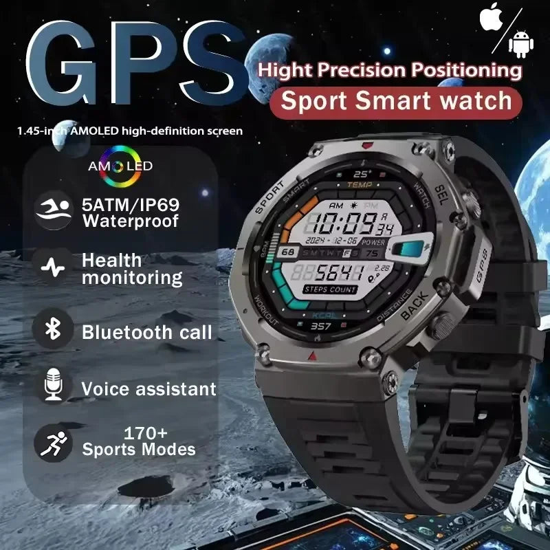 Xiaomi T-Rex 3 For Amazfit New Military gps smartwatc Built-in Compass Altimeter 10ATM Waterproof Sports Smartwatch Men Women