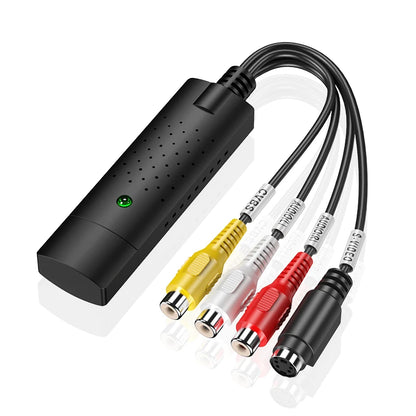 VHS to Digital Converter USB 2.0 Video Converter Audio Capture Card VHS Box VHS VCR TV to Digital Converter Support Win 7/8/10