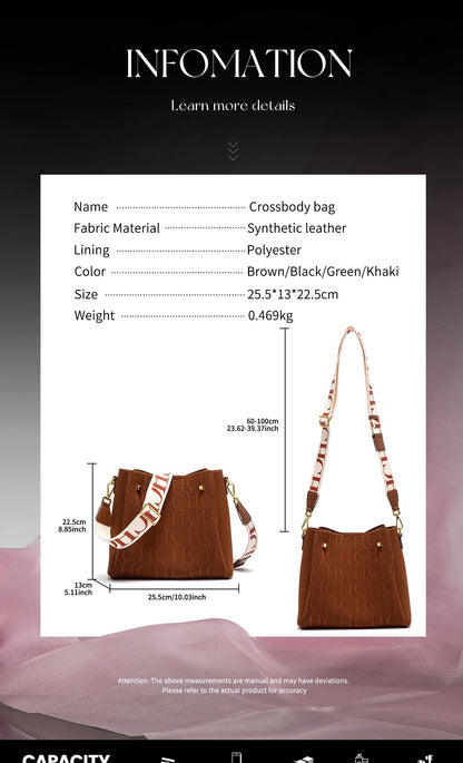 Crossbody Elegant Design Sense Letters Drawstring Design Brand Women's Bag Fashion Casual Hundred Women's Bag Crossbody RELUX.STORE