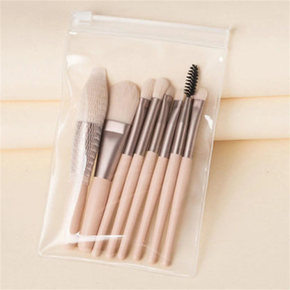 8Pcs Soft Fluffy Makeup Brushes Set for cosmetics Foundation Blush Powder Eyeshadow Kabuki Blending Makeup brush beauty tool RELUX.STORE