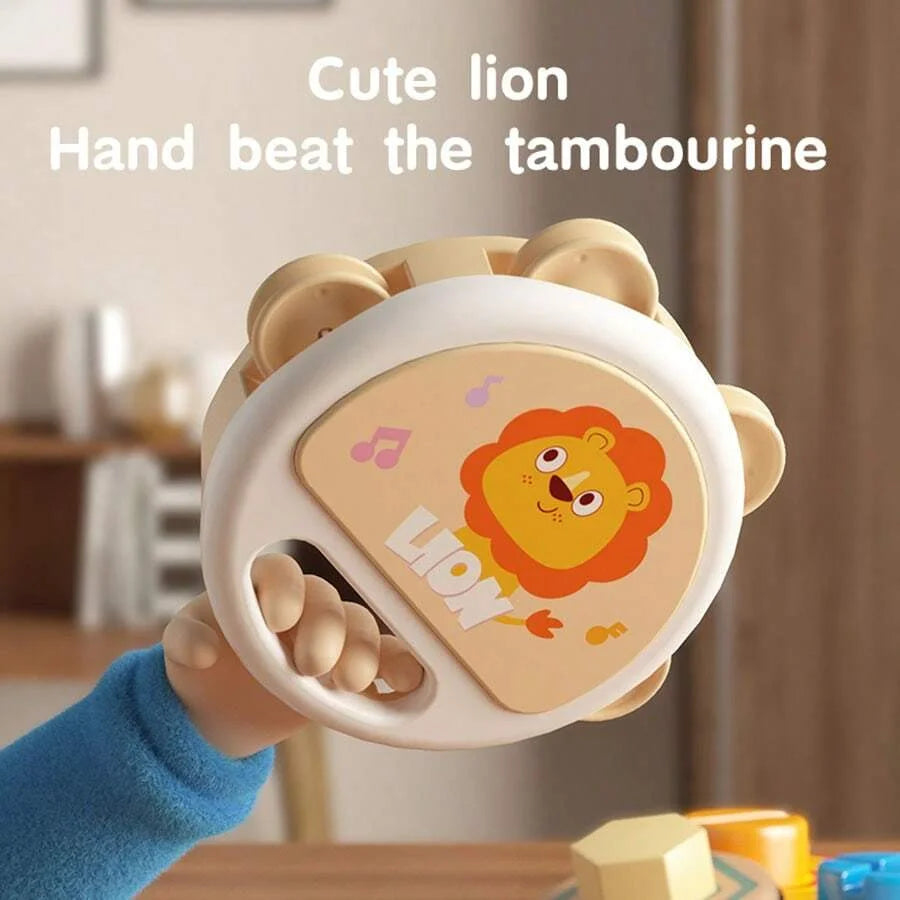 Baby Clapping Tambourine Delicate Tambourines Percussion Instrument Adorable Tambourines Handheld Tambourine Instrument For Kids RELUX.STORE
