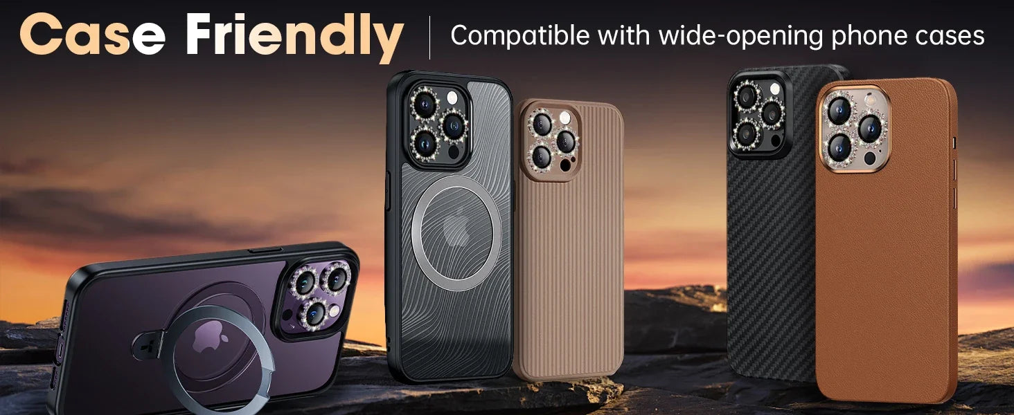 2-3Pcs Bling 3D Metal Gear Design Diamond Camera Lens Glass Protector For IPhone 16 17 Pro Max 16Plus Case Friendly Rings RELUX.STORE