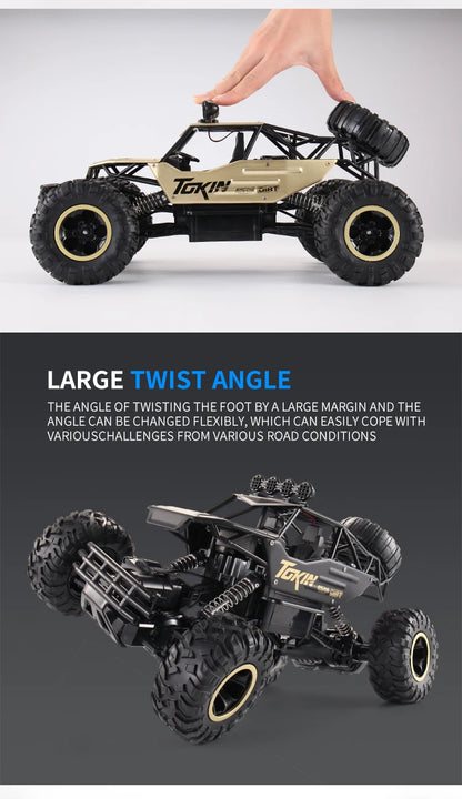 RC Cars Remote Control Car 1:12/16 Off Road Truck Metal Shell LED Headlights Offroad Monster RC Trucks 4WD All Terrain Toys Kids