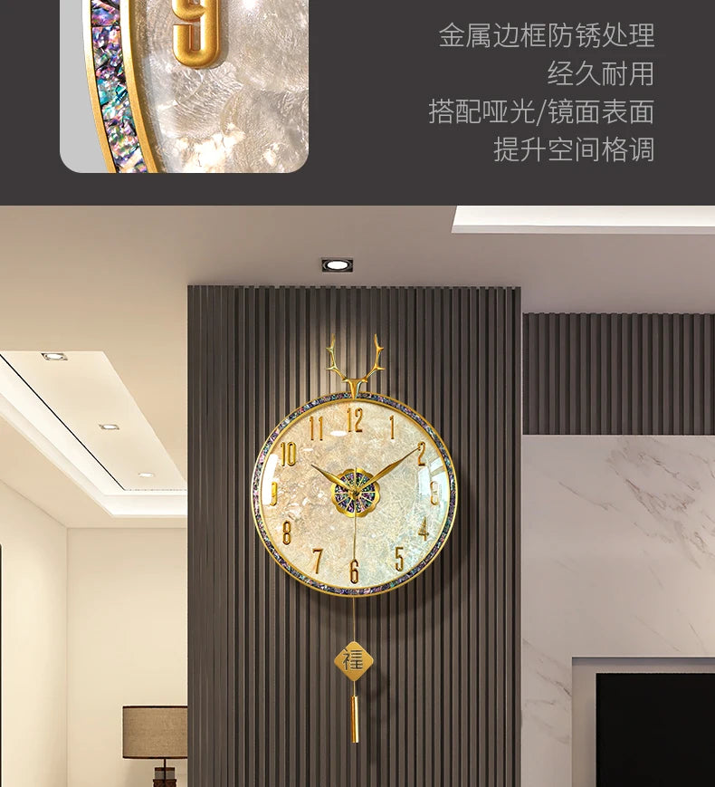 Large Luxury Wall Clocks Modern Cute Restaurant Nordic Fashion Wall Watch Creative Round Relogio De Parede Home Decoration RELUX.STORE