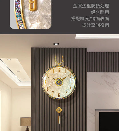 Large Luxury Wall Clocks Modern Cute Restaurant Nordic Fashion Wall Watch Creative Round Relogio De Parede Home Decoration RELUX.STORE